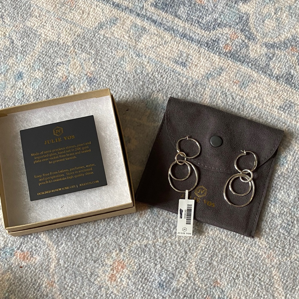Julie Vos Simone 3-in-1 Silver Earring